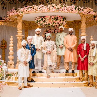 Indian wedding groomsmen at KP hall Harrow