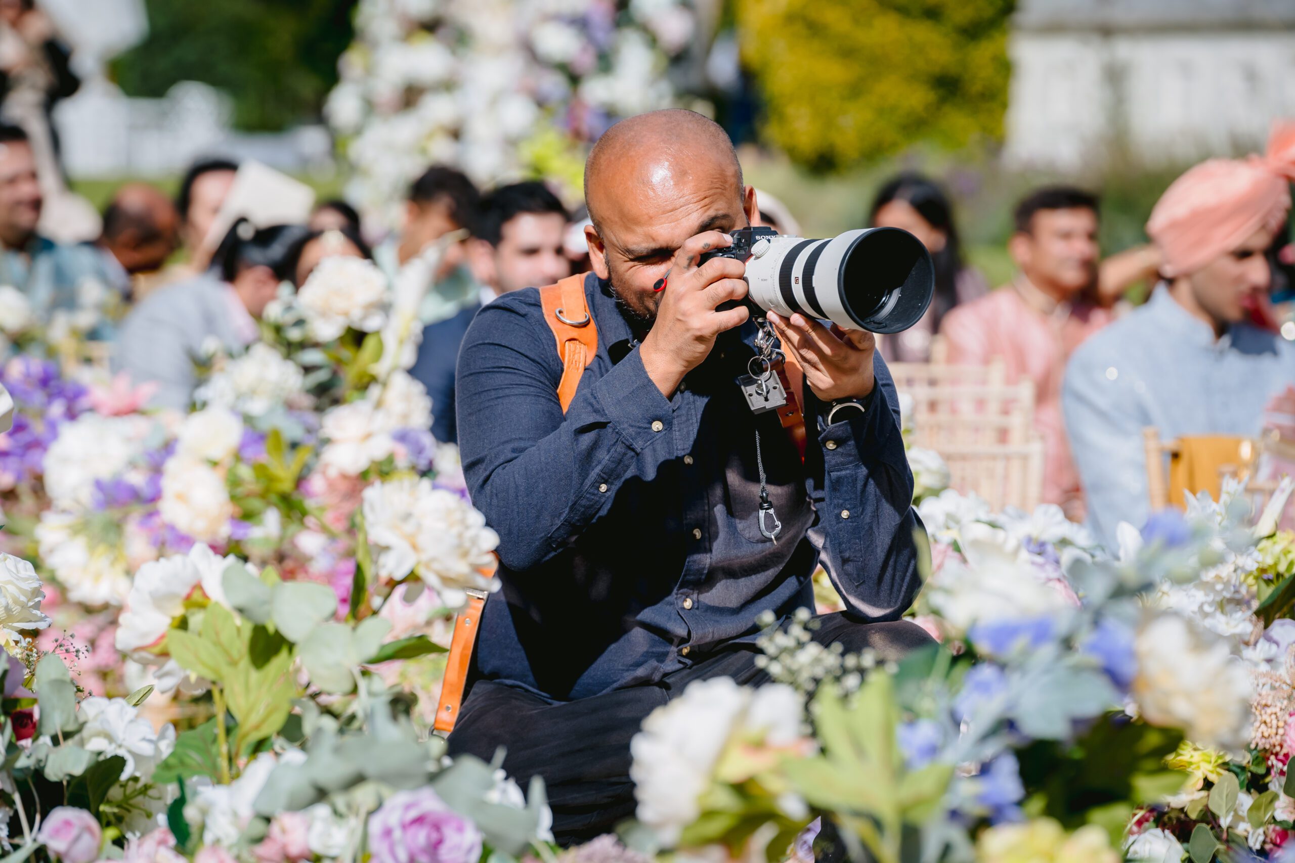 Dee taking pictures of Indian wedding photography
